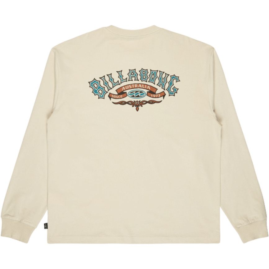 2026 Billabong Mens Heritage OG Long Sleeve T-Shirt EBYZT00640 - Oatmeal
